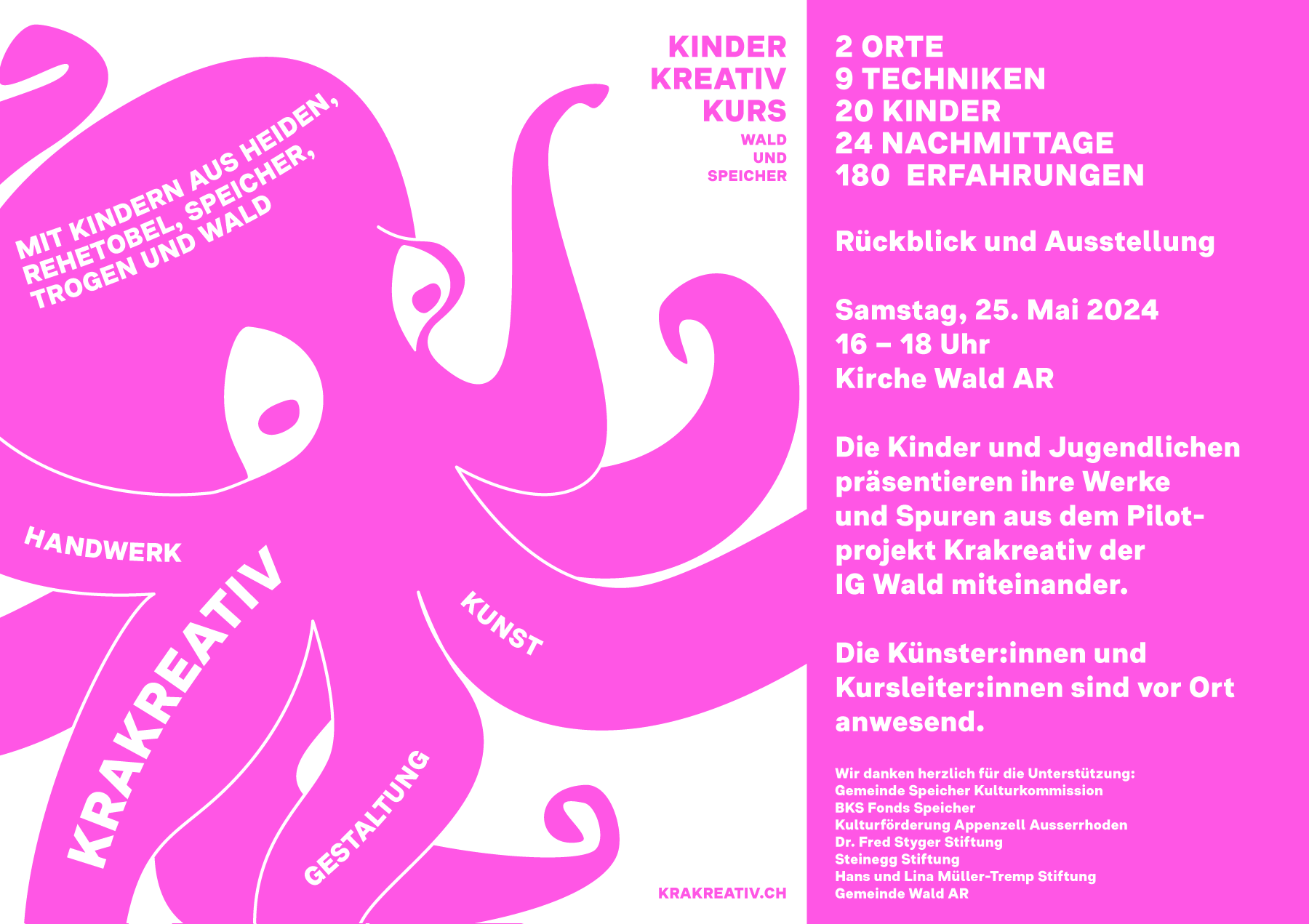 Flyer Krakreativ Ausstellung 25. Mai 2024